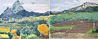 Soft pastel on illustration board or carton bois, Diptych 50x40cm (x2), 2022 